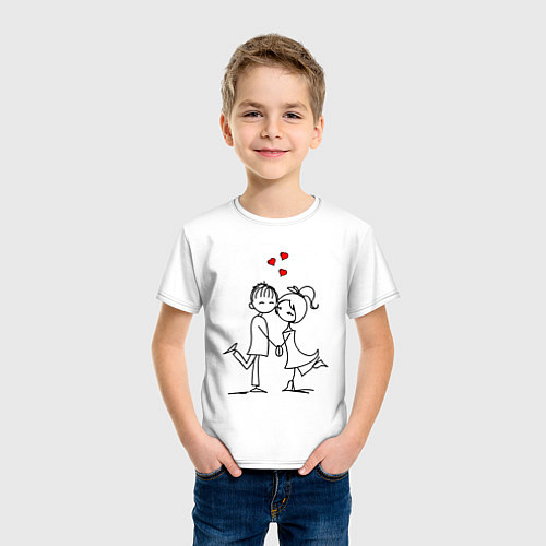 Детская футболка Happyvalentines / Белый – фото 3