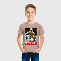 Футболка хлопковая детская Конор МакГрегор McGregor, цвет: пыльно-розовый — фото 2