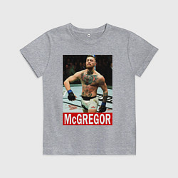 Футболка хлопковая детская Конор МакГрегор McGregor, цвет: меланж