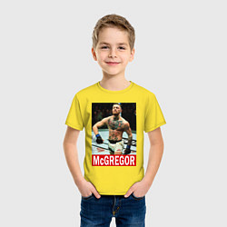 Футболка хлопковая детская Конор МакГрегор McGregor, цвет: желтый — фото 2