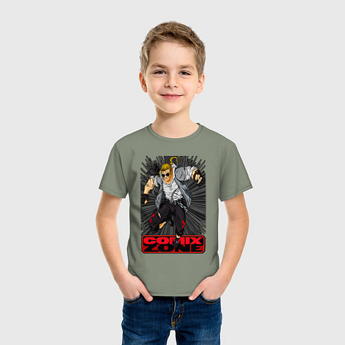 Детская футболка Sketch jump / Авокадо – фото 3