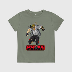 Футболка хлопковая детская Sega comix, цвет: авокадо