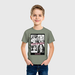 Футболка хлопковая детская Blackpink K-pop, цвет: авокадо — фото 2