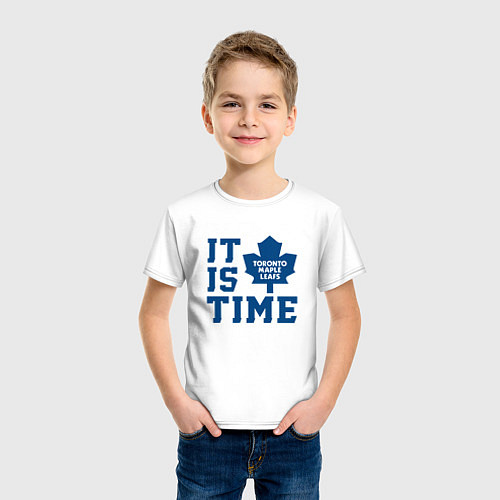 Детская футболка It is Toronto Maple Leafs Time, Торонто Мейпл Лифс / Белый – фото 3