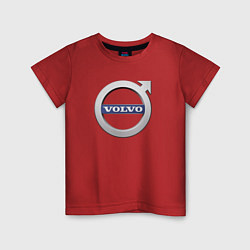 Футболка хлопковая детская VOLVO лого, цвет: красный