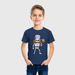 Футболка хлопковая детская Cool skater!, цвет: тёмно-синий — фото 2