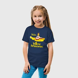 Футболка хлопковая детская On a Yellow Submarine, цвет: тёмно-синий — фото 2