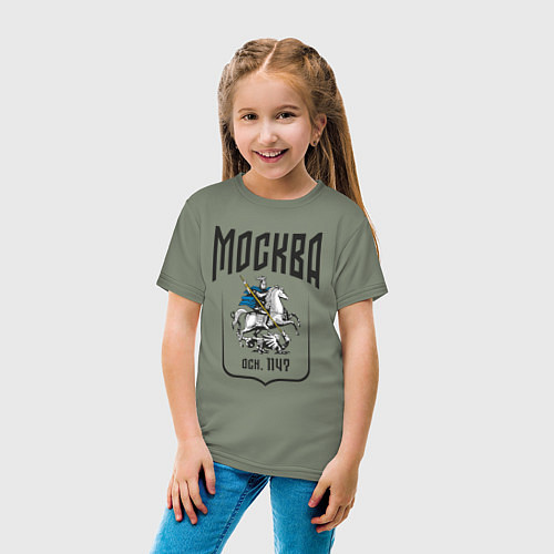 Детская футболка Москва всадник / Авокадо – фото 4