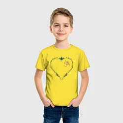 Футболка хлопковая детская Темное сердце !, цвет: желтый — фото 2