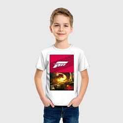 Футболка хлопковая детская FORZA HORIZON 5 TOYOTA II, цвет: белый — фото 2