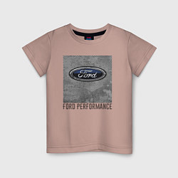 Футболка хлопковая детская Ford Performance, цвет: пыльно-розовый