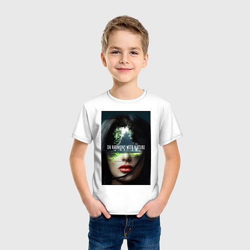 Детская футболка In harmony with nature белый / Белый – фото 3