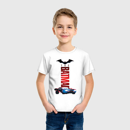 Детская футболка Бэтмобиль / Белый – фото 3