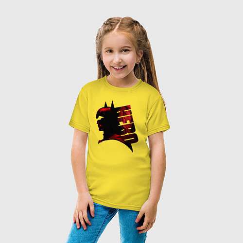Детская футболка Batman Hero silhouette / Желтый – фото 4