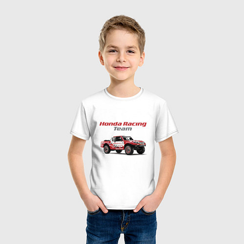 Детская футболка Honda racing team / Белый – фото 3