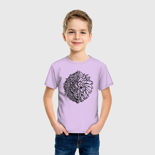 Детская футболка Лев голограмма / Лаванда – фото 3