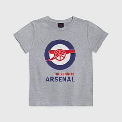 Футболка хлопковая детская Arsenal The Gunners, цвет: меланж