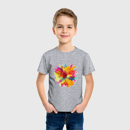 Детская футболка Взрывные краски / Меланж – фото 3