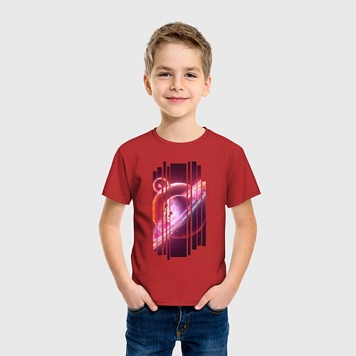 Детская футболка Моя Вселенная Космическое настроение / Красный – фото 3