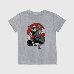 Футболка хлопковая детская Тенген Японский стиль, цвет: меланж