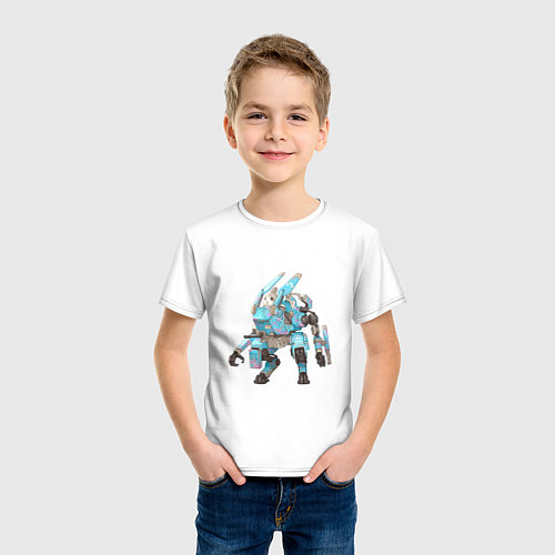 Детская футболка Зайчик в роботе / Белый – фото 3