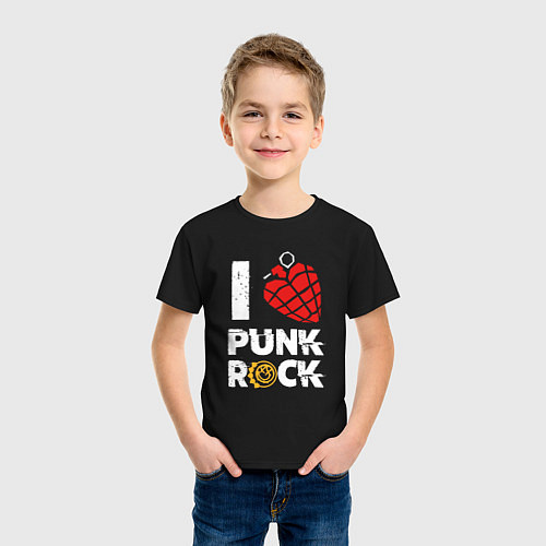 Детская футболка I LOVE PUNK ROCK / Черный – фото 3