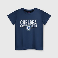 Футболка хлопковая детская Chelsea Football Club Челси, цвет: тёмно-синий