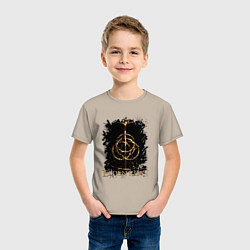 Футболка хлопковая детская ELDEN RING SYMBOL LOGO, цвет: миндальный — фото 2