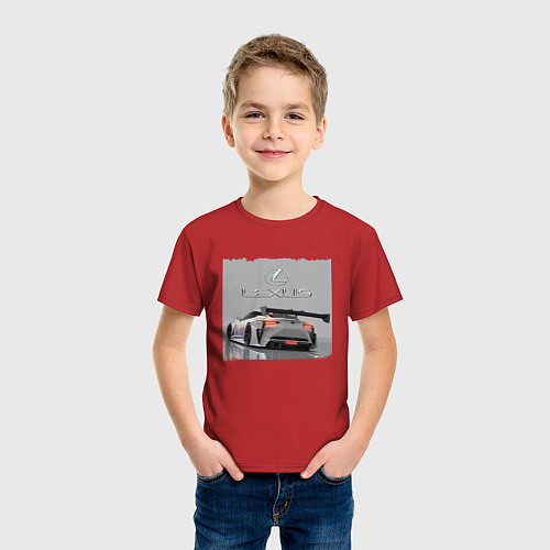 Детская футболка Lexus Motorsport Racing team! / Красный – фото 3