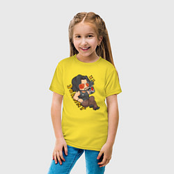 Футболка хлопковая детская Johnny Джонник Cyberpunk, цвет: желтый — фото 2