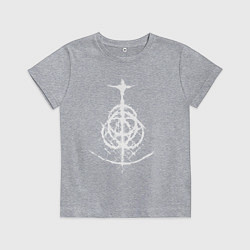 Футболка хлопковая детская ELDEN RING LOGO ЭЛДЕН РИНГ, цвет: меланж