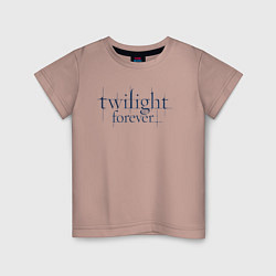 Футболка хлопковая детская Logo Twilight, цвет: пыльно-розовый