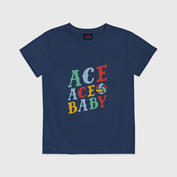 Футболка хлопковая детская Ace Ace Baby, цвет: тёмно-синий