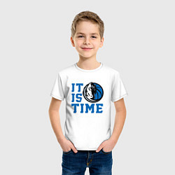 Футболка хлопковая детская It Is Dallas Mavericks Time Даллас Мэверикс, цвет: белый — фото 2