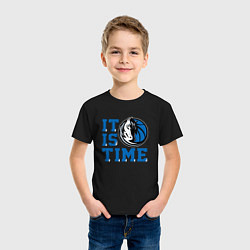 Футболка хлопковая детская It Is Dallas Mavericks Time Даллас Мэверикс, цвет: черный — фото 2