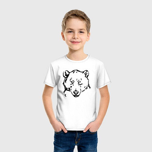 Детская футболка Black bear / Белый – фото 3