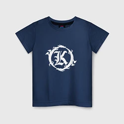 Футболка хлопковая детская Кукрыниксы логотип, цвет: тёмно-синий