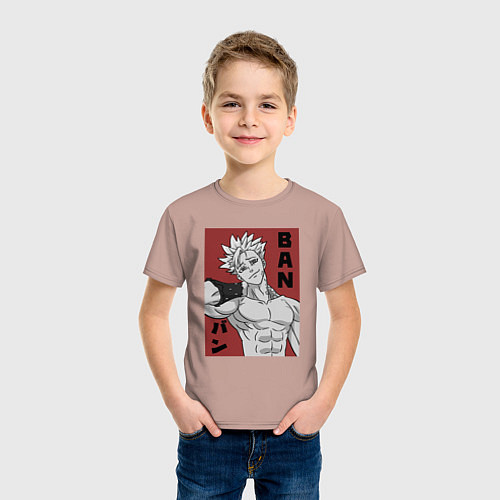 Детская футболка Бессмертный Бан / Пыльно-розовый – фото 3