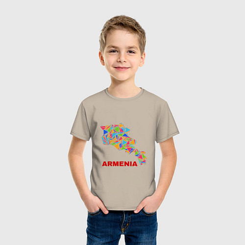 Детская футболка Armenian Color / Миндальный – фото 3