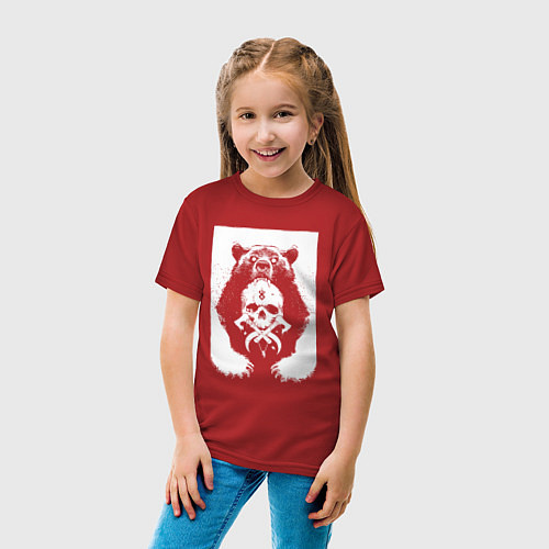 Детская футболка Berserks skull / Красный – фото 4