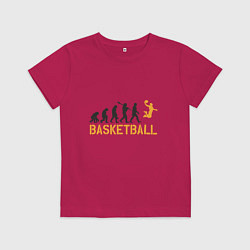 Футболка хлопковая детская Basketball Fly, цвет: маджента
