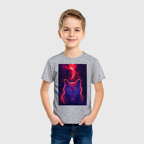 Детская футболка Огненная морда / Меланж – фото 3