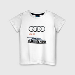 Футболка хлопковая детская Audi Germany, цвет: белый