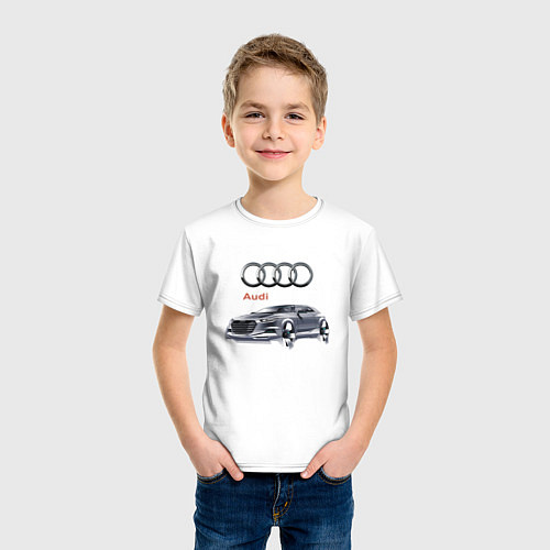 Детская футболка Audi Germany Car / Белый – фото 3