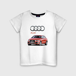 Футболка хлопковая детская Audi Germany Prestige, цвет: белый