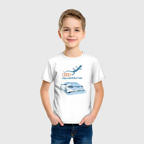 Детская футболка Audi quattro Lizard Concept Design / Белый – фото 3