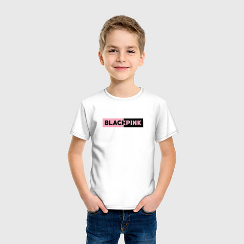 Детская футболка BLACKPINK ЛОГОТИП / Белый – фото 3