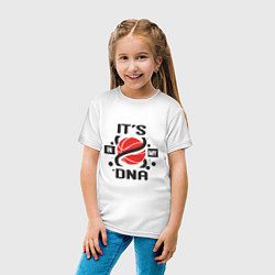 Футболка хлопковая детская ДНК - Баскетбол, цвет: белый — фото 2