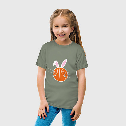Детская футболка Basketball Bunny / Авокадо – фото 4