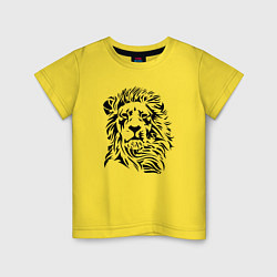 Футболка хлопковая детская Lion Graphics, цвет: желтый
